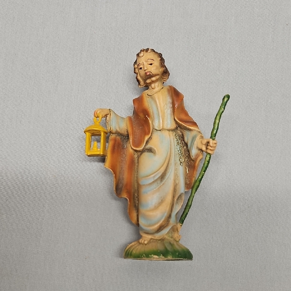 Vintage Saint Joseph 4 1/2" Resin Nativity Figure Italy